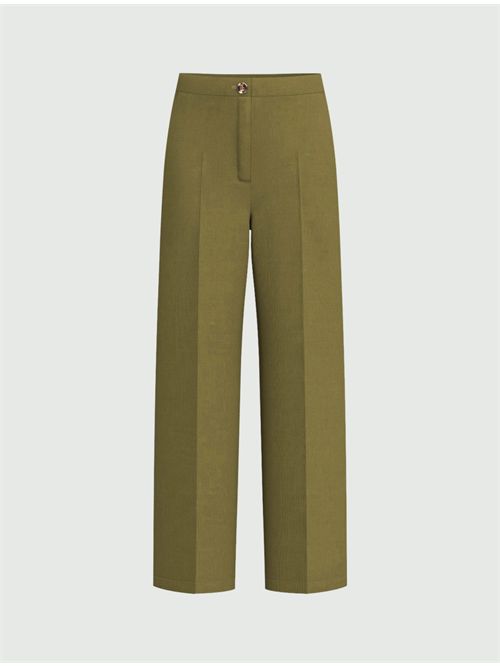 Pantalone dritto in lino - VERDE MILITARE EMME MARELLA | EMMCLAVA227/008